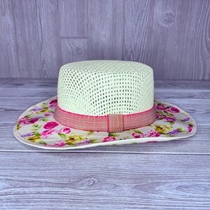 EMG sombrero / hat woven floral fabric beach hat cute summer accessory hat